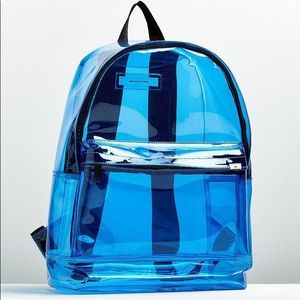 Urban Outfitters Clear Blue Vinyl Backpack